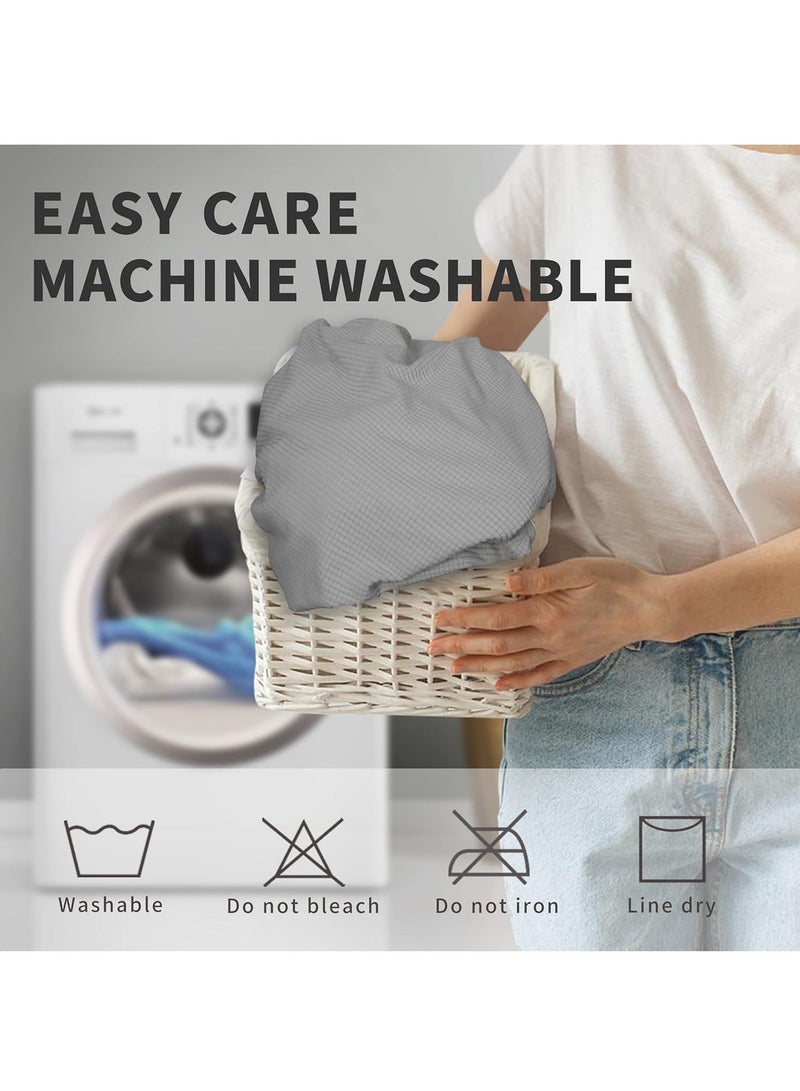 DUNISO Dining Room Chair Cover Set of 4, Stretch Jacquard Parson Chair Slipcover Removable Washable Chair Protector For Home, Restaurant, Banquet (Light Grey) - Image 5