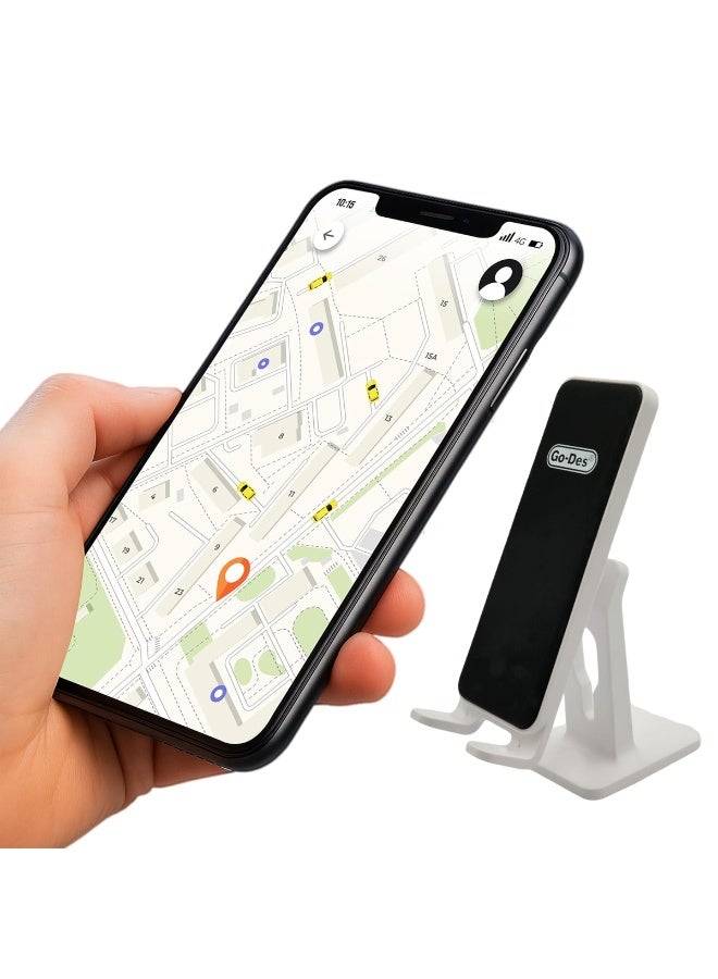 Go-Des GD-HD701 Magnetic Phone Holder with 9 Strong Magnets for Car Dashboard, Desk, & Home, Universal Swivel Mount Stand for GPS Navigation & Hands-Free Calling, Safe, Anti-Fall Mobile Support (Black/White) - Image 5