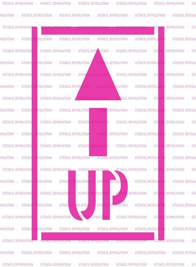 Stencil Revolution Up Arrow Text Stencil - Big Stencils, Reusable, Plastic, for Painting, Signs - Image 5
