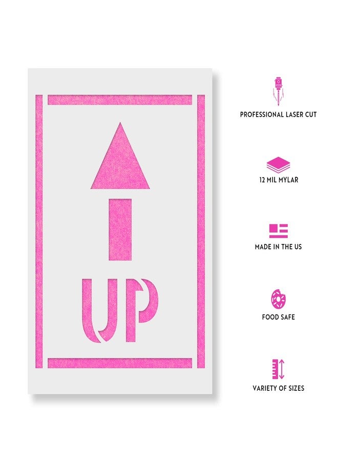 Stencil Revolution Up Arrow Text Stencil - Big Stencils, Reusable, Plastic, for Painting, Signs - Image 2