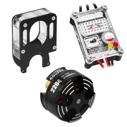 GOUP RC GOUPRC Upgarde Transparent 2204 2400KV Brushless Outrunner Motor with Mount 30A Brushless ESC Combo Kit for SCX24 Axial 124 Remote Control Crawler Truck Car - Image 1