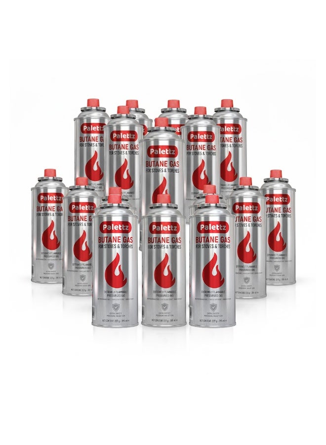 NATIONAL PAINTS عبوة غاز البيوتان لإعادة التعبئة 227 جرام (395 مل)، خزان وقود محمول ممتاز لأسطوانات الطهي، لحام الشعلة، الشواء، التدفئة والطهي في الهواء الطلق، نقاء عالي >98% من البيوتان، علبة قفل سهلة وآمنة.