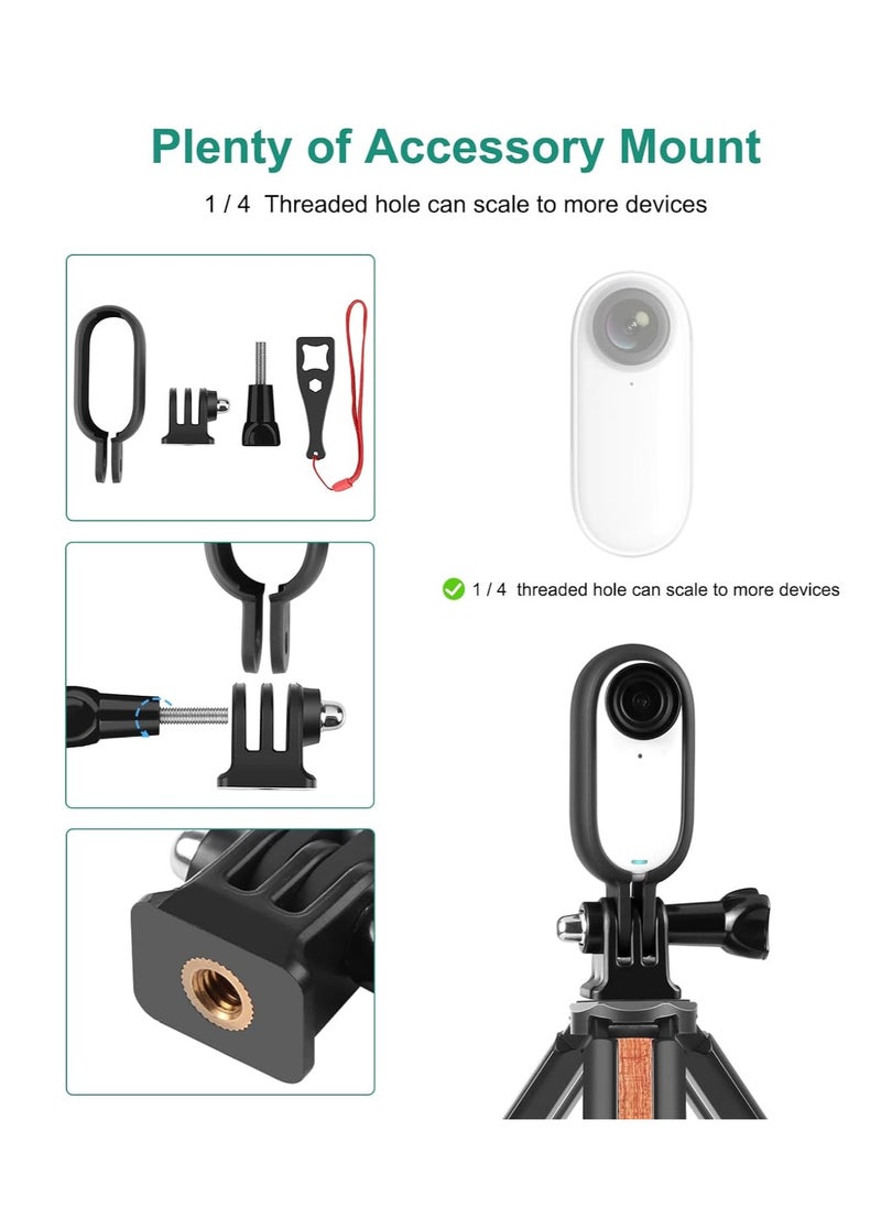 SYOSI Heat Dissipation Bracket Protective Case Fit for Insta360 GO 3 Camera, with 1/4 Screw Hole Adaptor and Short Screw About Insta360 Go 3 Accessories for Camera Protection Bracket Frame  - Image 4