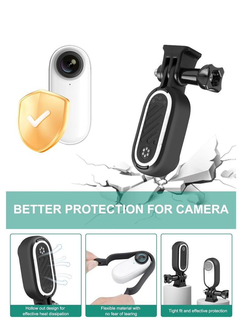 SYOSI Heat Dissipation Bracket Protective Case Fit for Insta360 GO 3 Camera, with 1/4 Screw Hole Adaptor and Short Screw About Insta360 Go 3 Accessories for Camera Protection Bracket Frame  - Image 5
