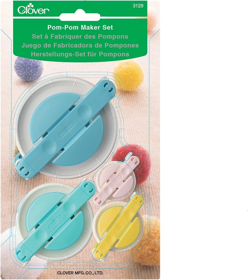 ã‚¯ãƒ­ãƒãƒ¼(Clover) Set Pom Maker, Multiple 4 Count, 8.63 x 5 x 1.38 - Image 1