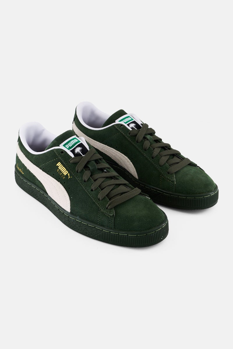 PUMA Men Suede Classic XXI Dubai Lace Up Outdoor Shoes, Dark Green - Image 1
