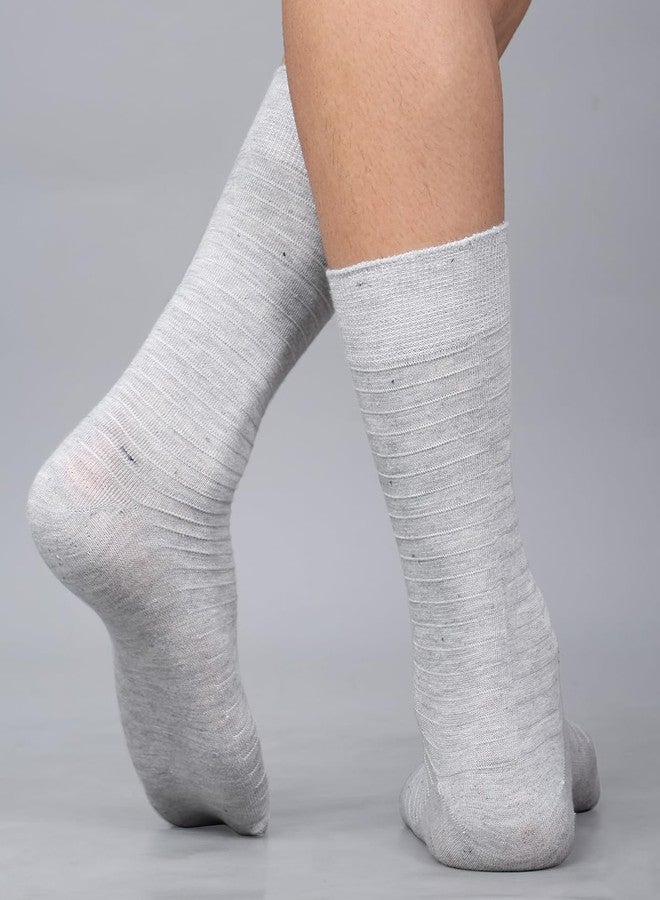 Dollar Patterned socks Socks Solid Colored Formal Mid Calf Length Business Socks Made with Cotton & Spandex - Combo Pack of 5 - Image 2