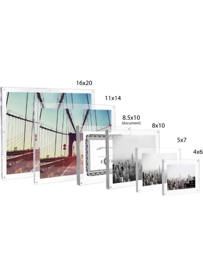 Isaac Jacobs 5x7 Wall-Mountable Clear Acrylic Picture Frame, Magnetic Photo Frame, Made for Gallery Display, Wall Space, Wall DÃ©cor, Art, Home or Office - Image 4