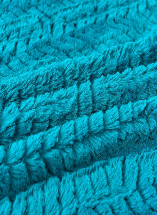 YUSOKI Luxury Faux Fur Throw Pillow Covers-18 x18,Set of 2-Decorative Fuzzy Fluffy Cozy Pillow Cases for Sofa Couch Bedroom Without Insert(Teal/Turquoise,18"x18") - Image 5