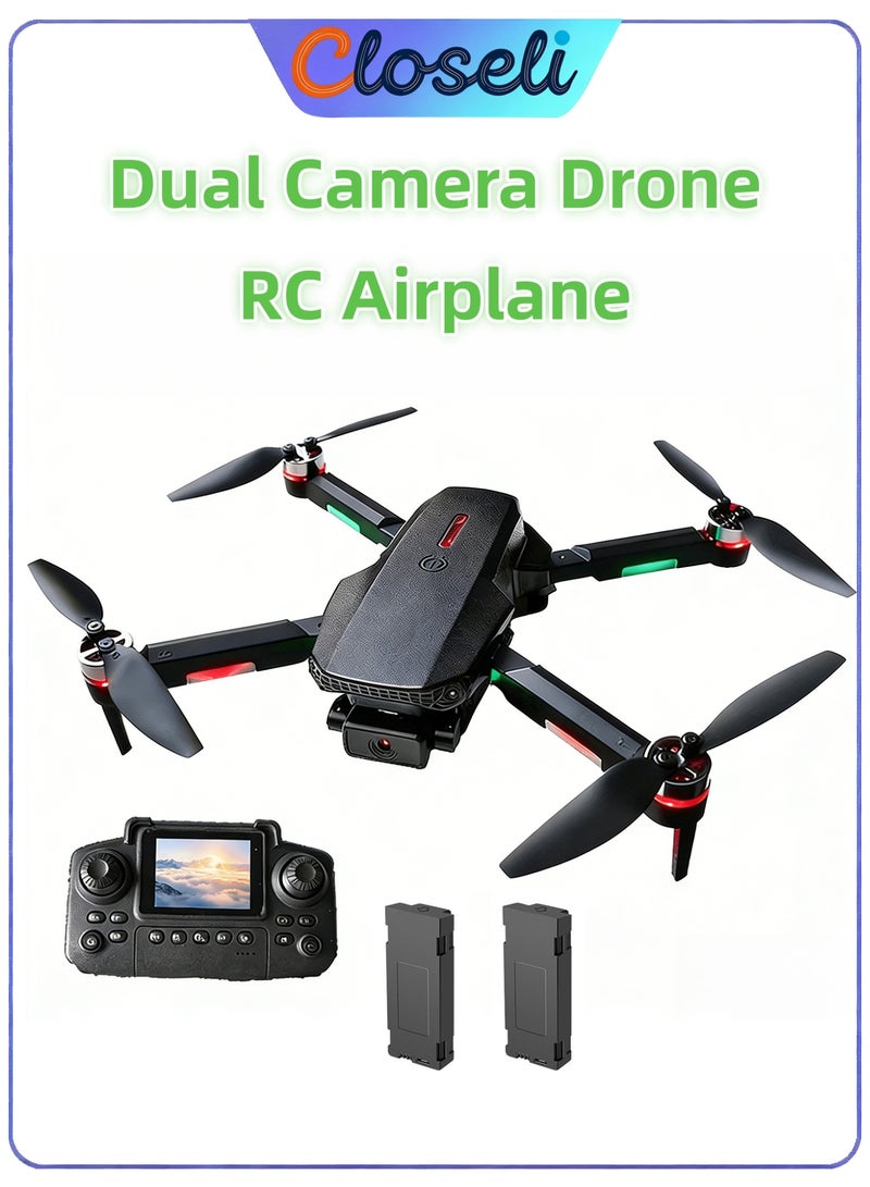 كلوزيلي درون E88 Max مزود بكاميرا، طائرة لعبة بدون طيار، درون FPV، كوادكوبتر RC، طائرة بتحكم عن بُعد، كاميرتان 1080P، محرك بدون فرشاة، دوران 360°، ثبات الارتفاع، تصميم قابل للطي، جهاز تحكم قابل لإعادة الشحن، 3 سرعات، إقلاع/هبوط بزر واحد، تحكم عبر التطبيق، مناسب للمبتدئين، بطاريتان - Image 1