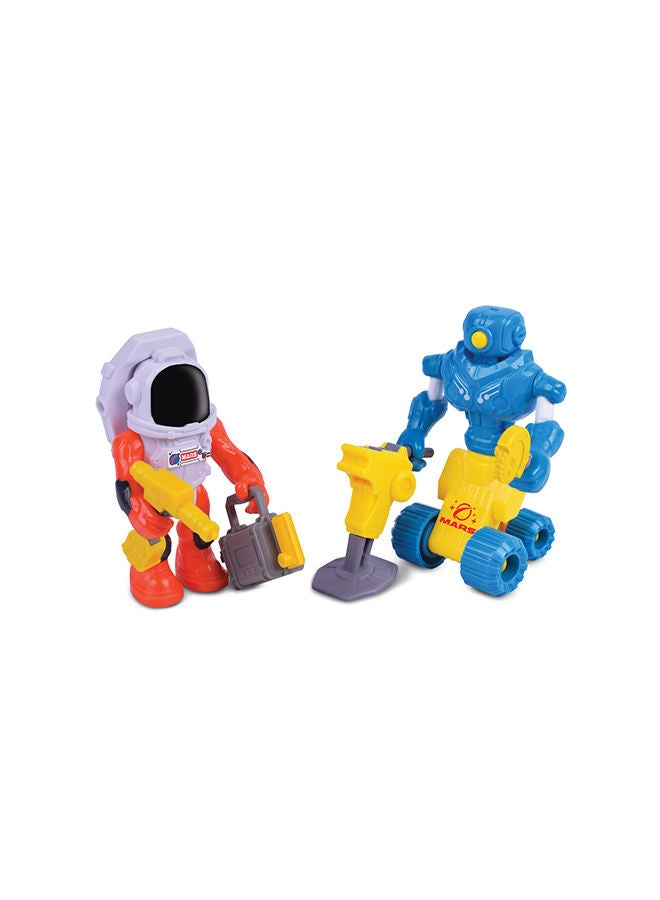 Astro Venture رائد فضاء وروبوت في مهمة المريخ مع مجموعة أدوات مزدوجة - Image 2
