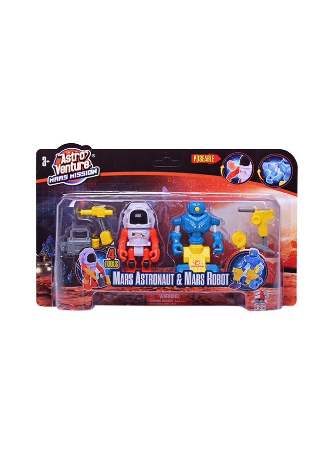 Astro Venture رائد فضاء وروبوت في مهمة المريخ مع مجموعة أدوات مزدوجة - Image 1