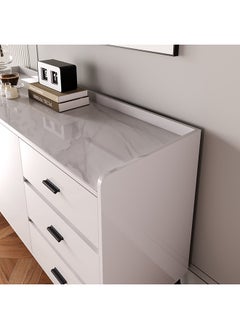 Home Box خزانة جانبية من الحجر المصقول من مارويل مع 3 أدراج 45 × 80 × 150 سم  - Image 3