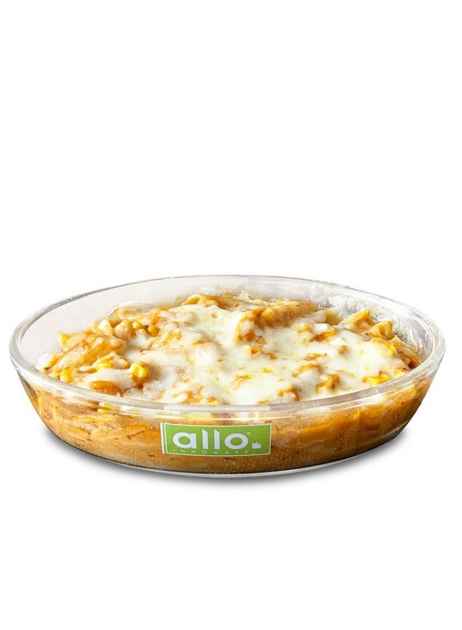 Allo Allo Borosilicate Oval Glass Baking Dish, Baking Tray, Oven and Microwave Safe, 1600ml, Transparent  - Image 1
