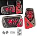 Merdege Pack of 2 Car Pedal Covers AntiSlip Vehicle Foot Treadle 255In x 511In Automatic Pedal Pad Universal Accessories for Most Cars Red - Image 2