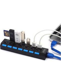 Wozlo 7 Port USB 3.0 Multiplexer Hub with LED On/off Switch  - Image 5