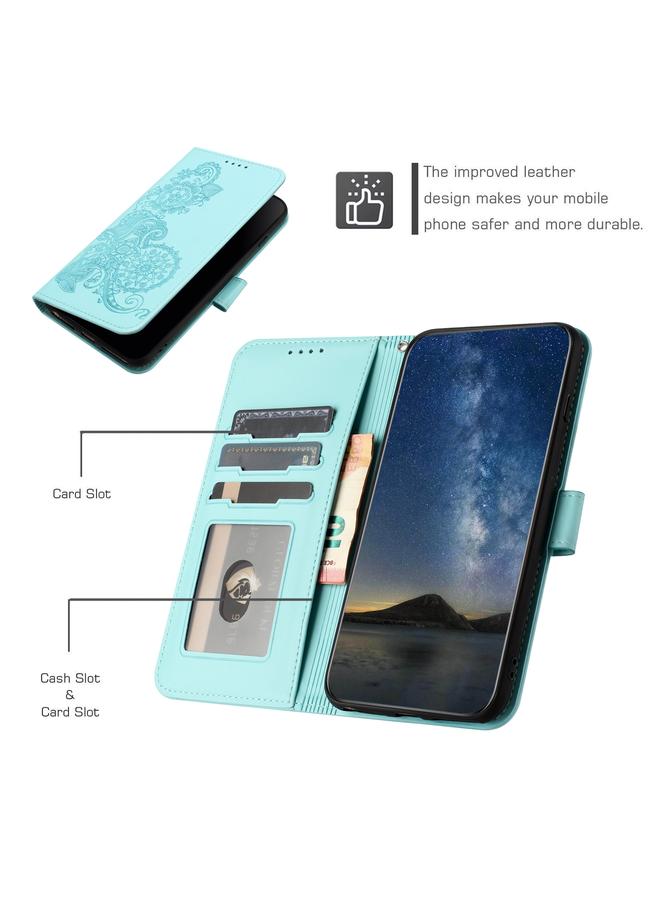 اس-توب جراب لهاتف Motorola Moto G84 5G، جراب هاتف جلدي قابل للطي منقوش بزهرة الداتورة - Image 5