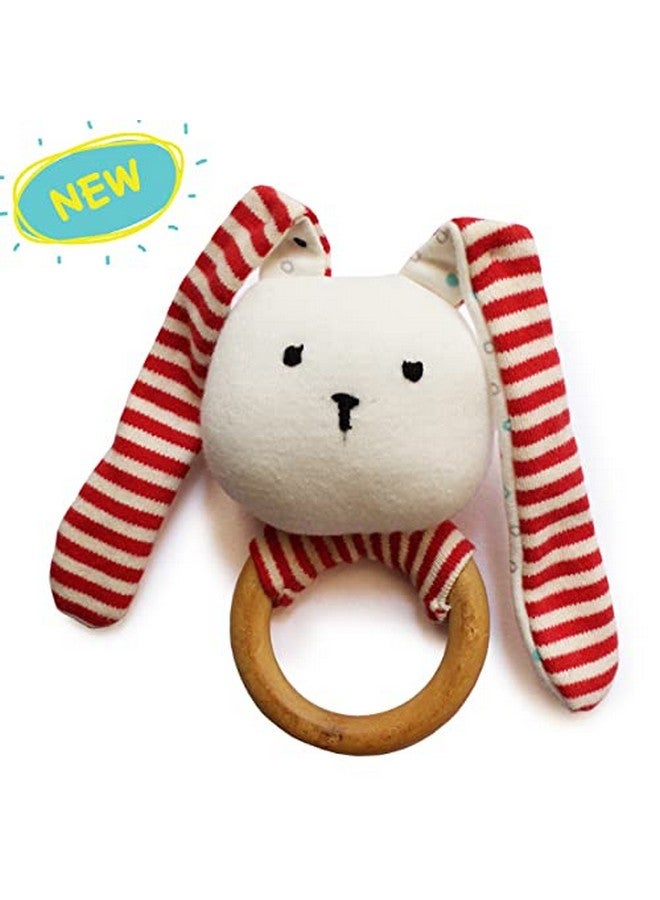 شومي لعبة خشخيشة على شكل أرنب خشبي من شومي للأطفال (من 0 إلى 2 سنة) | متعددة الألوان | مواد طبيعية غير سامة | اكتشف الصوت وطور المهارات الحركية الدقيقة - Image 5