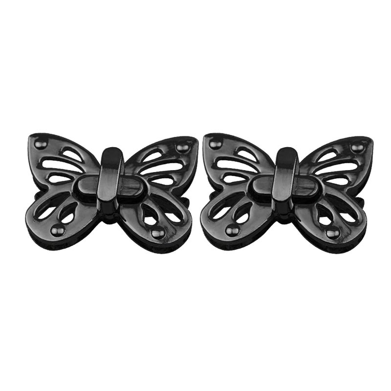 2PCS Female Bag Hardware Accessories Delicate Butterfly Twist Lock Zinc Alloy Handbag Lock Buckle for Handbag Bag - Image 1