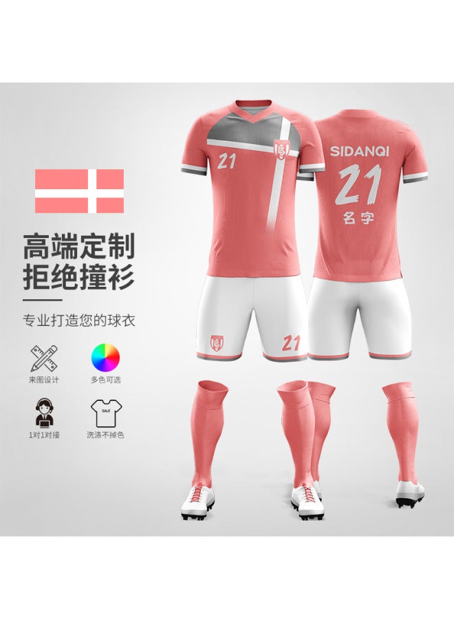 Customized Football Training Suit for Men, Youth, and Kids Team Sports Uniform