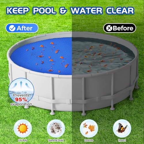 Evoio Solar Pool Cover 6 ft Round for Above Ground Inground Pools Bubble Wrap Covers for Hot Tub Spa Thermal Heating, 15 Mil Circle Blue Floating Blanket for 6-24 Foot Feet Diameter Swimming Pools - Image 5