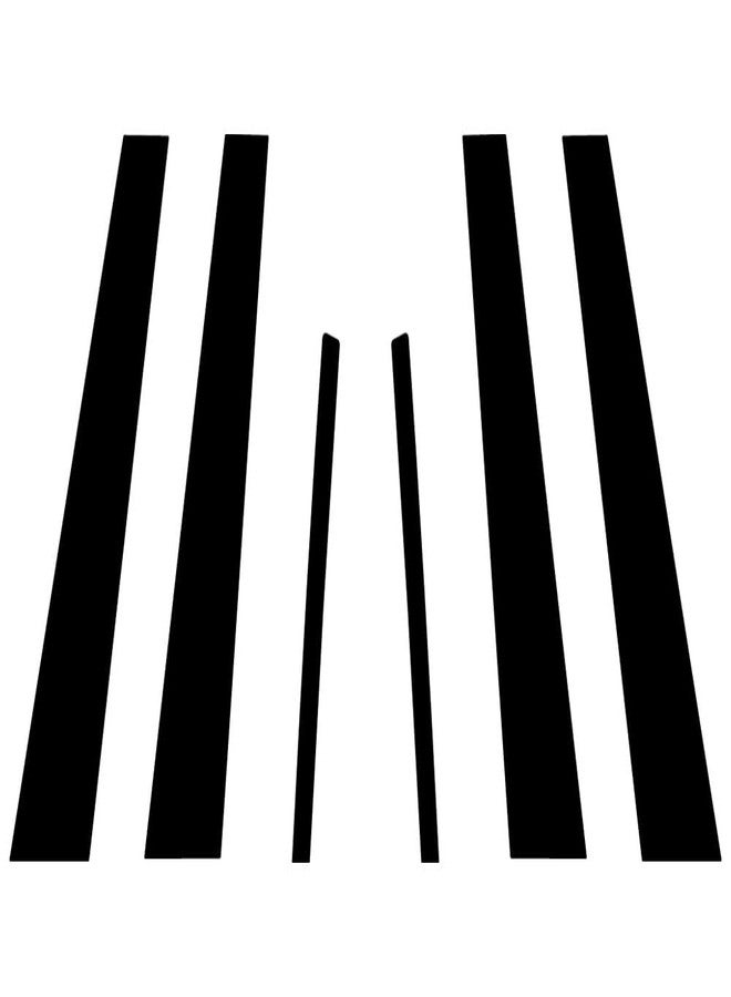 Rvinyl Pillar Post Window Trim Compatible with Hyundai Genesis 2009-2014 - Carbon Fiber 4D (Black) - Image 3