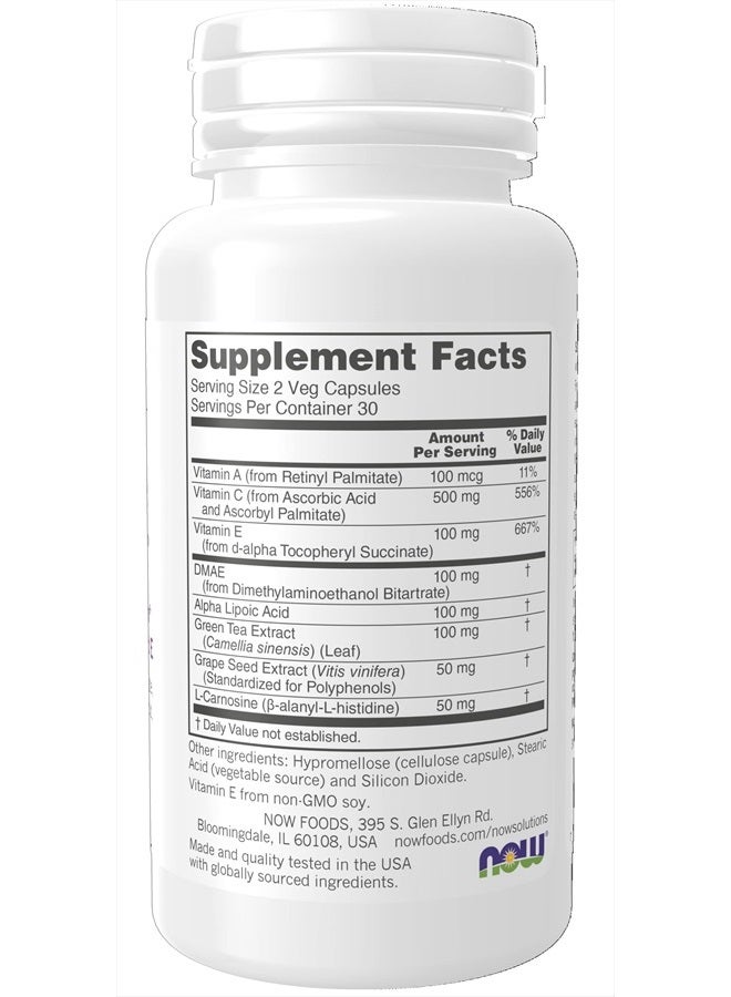 now Solutions, Wrinkle Rescue™ Capsules, Targeted Blend with Vitamins A, C and E, 60 Capsules - Image 2