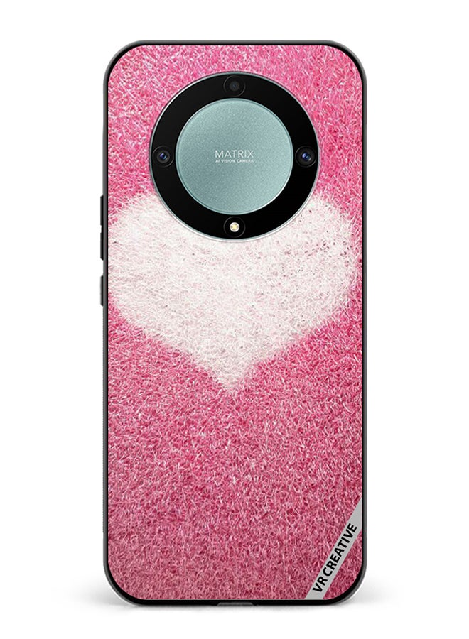 VR CREATIVE Protective Case Cover For Honor X9b Pink with white heart Design Multicolour - Image 1