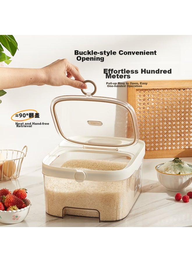 Bear Rice Container, Food-grade Insect-proof Rice Storage Bin, Rice Jar, Grain Storage Box, Sealed Container, Grain Storage Bucket, 20 Jin Capacity - Image 3