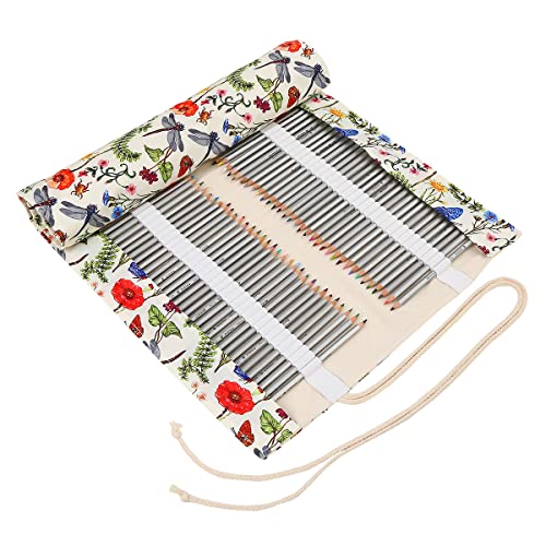 Lbxgap 168 Slot Pencil Roll Wrap Up Pencil Pouches Holder，Travel Drawing Coloring Pencil Roll Organizer for Watercolor Pens or Markers, Pencil Case Organizer for Artist - Image 1