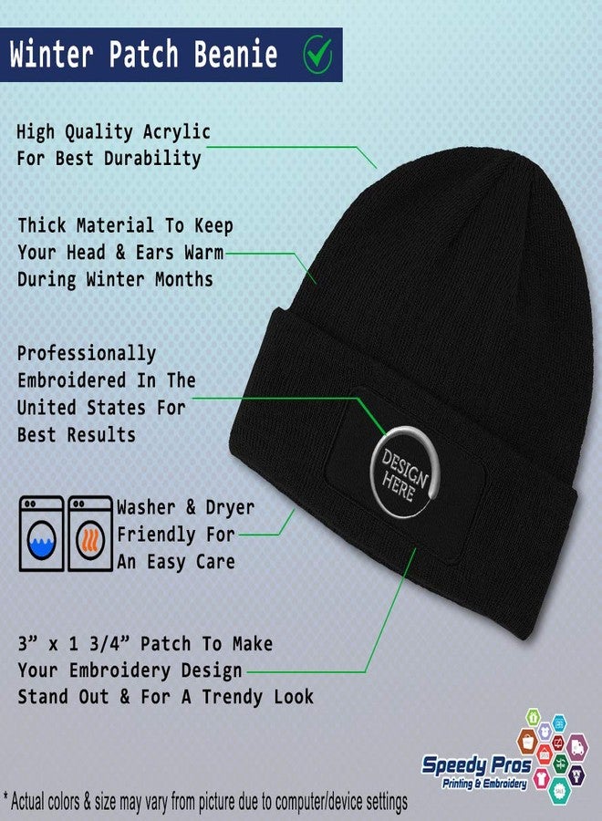 Speedy Pros Patch Beanie for Men & Women Locksmith Embroidery Acrylic Skull Cap Hats Black 1 Size - Image 2
