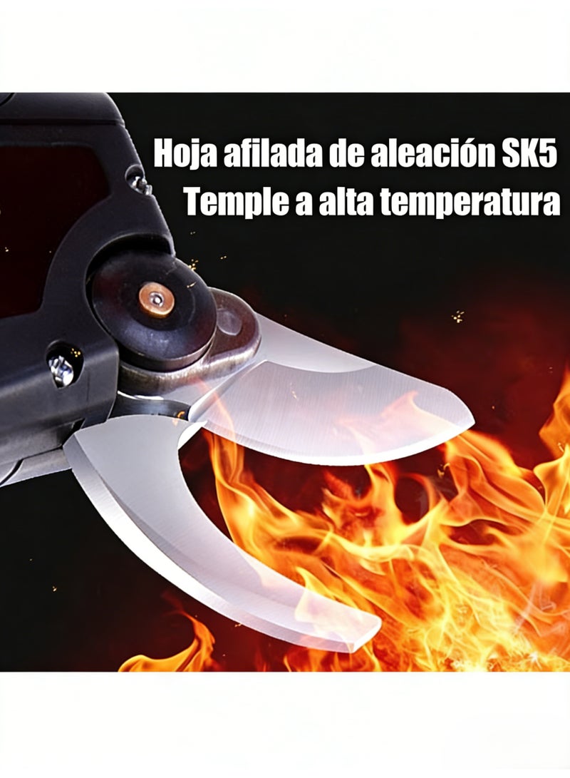 Hicomony Cordless Electric Pruning Shears， Portable Tree Trimmer, Replaceable Blades, 30mm Cutting Diameter, and 2x 15000mAh Batteries for Gardening - Image 5