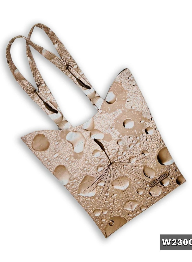 Gharibo Bags Dew Drops Casual Printed Satin Tote Bag  - Image 3