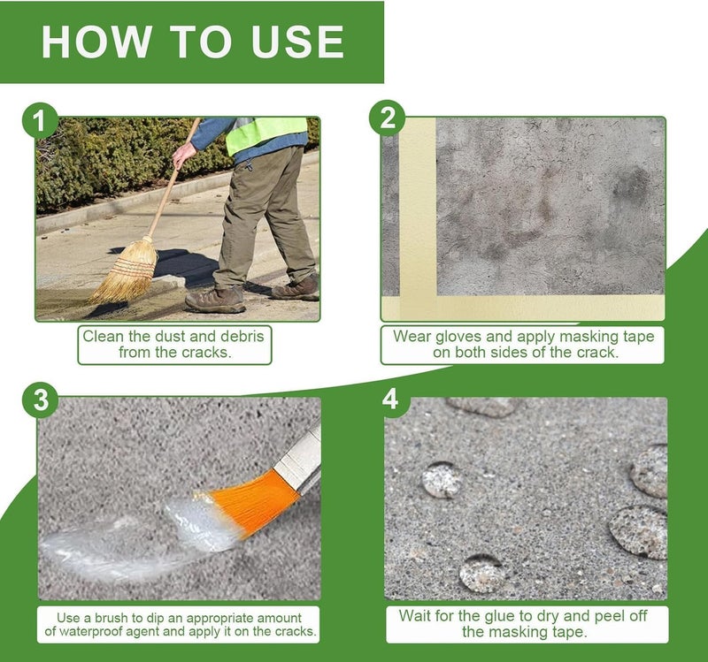 SWAMINE Transparent Waterproofing Glue with Brush for Roof Leakage, Crack Seal Water Leakage Solution Indoor Outdoor, Waterproof Adhesive Sealant for Bathroom Pipe Wall Tile Surface Window (PACK 2 / 600GM) - Image 3