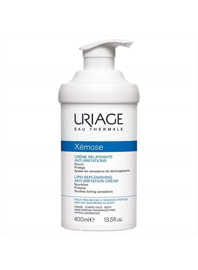 URIAGE Xemose Lipid-Replenishing Anti-Irritation Cream 13.5 fl.oz. | Soothing Anti-Irritation Cream for Extra Dry & Sensitive Skin Prone to Eczema | Dermatologist Recommended, Fragrance-Free - Image 1