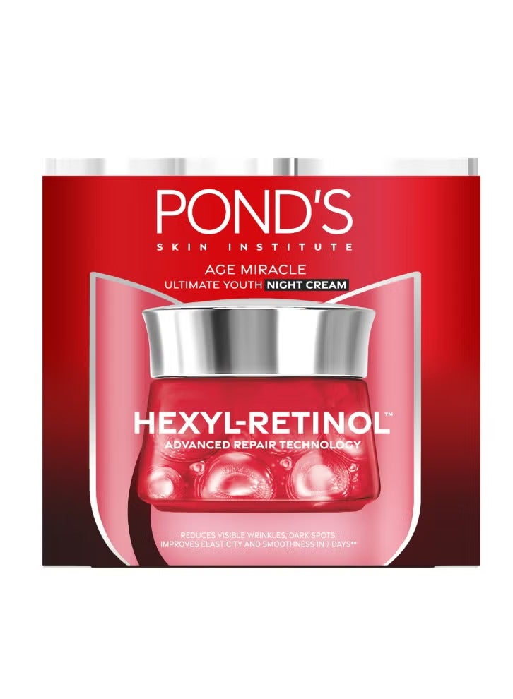 Pond's Age Miracle Ultimate Youth Night Face Cream With Hexyl Retinol 50grams - Image 1