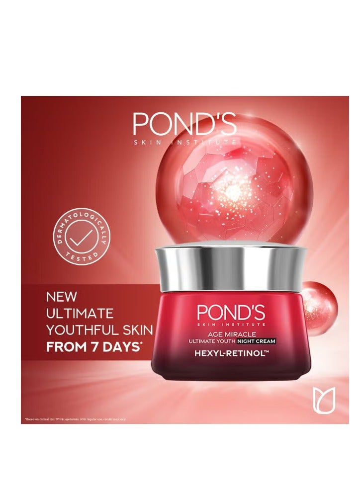 Pond's Age Miracle Ultimate Youth Night Face Cream With Hexyl Retinol 50grams - Image 3
