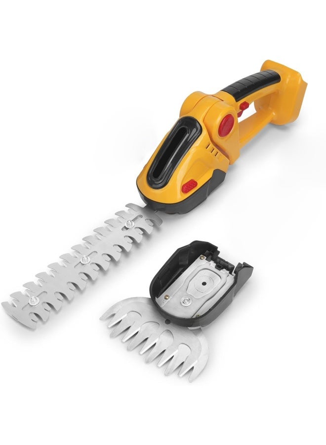 Generic Cordless Handheld Hedge Trimmer with Lithium Battery, Mini Electric Hedge Shears & Lawn Mower, Dual-Function Grass and Branch Trimmer, 9-Inch Hedge Blade & 4.7-Inch Lawn Shear, IP67 Waterproof, Durable ABS Shell, Anti-Slip Handle, UK Plug  - Image 1