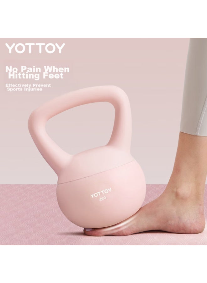 Yottoy Lifting Soft Kettlebell, Women's Lifting Dumbbell Lifting Squat Strength, Home Fitness Training Equipment, 3kg - Miansee Pink - Image 4