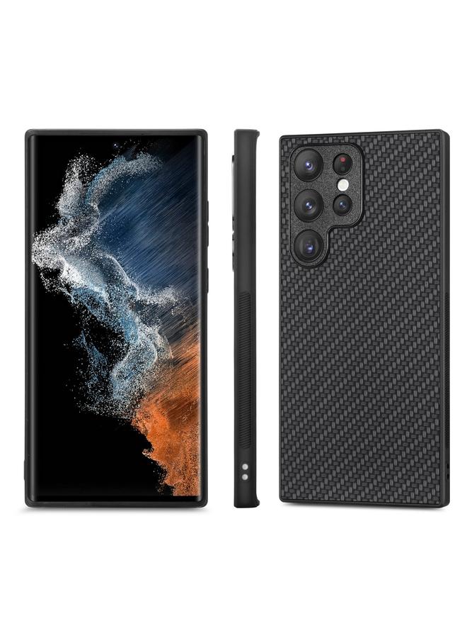 erorex Case For Samsung Galaxy S23 Ultra 5G Carbon Fiber Texture Leather Back Cover Phone Case - Image 2