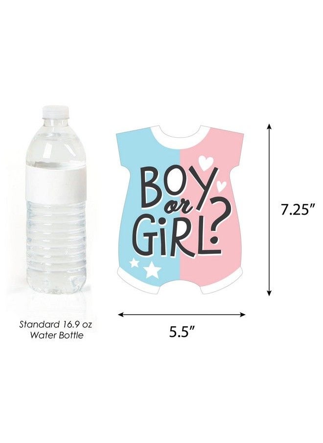 Big Dot of Happiness Baby Gender Reveal Baby Bodysuit Bottle Rattle And Diaper Decorations Diy Team Boy Or Girl Party Essentials Set Of 20  - Image 5