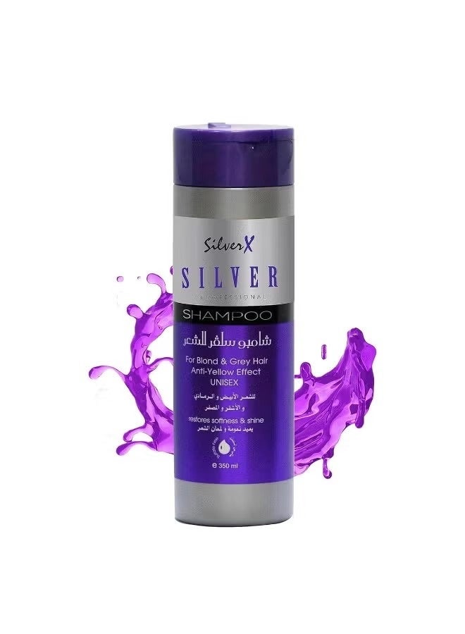 SilverX Silver Professional Hair Shampoo,Hair Mask Set For Anti Yellow Effect - Image 4