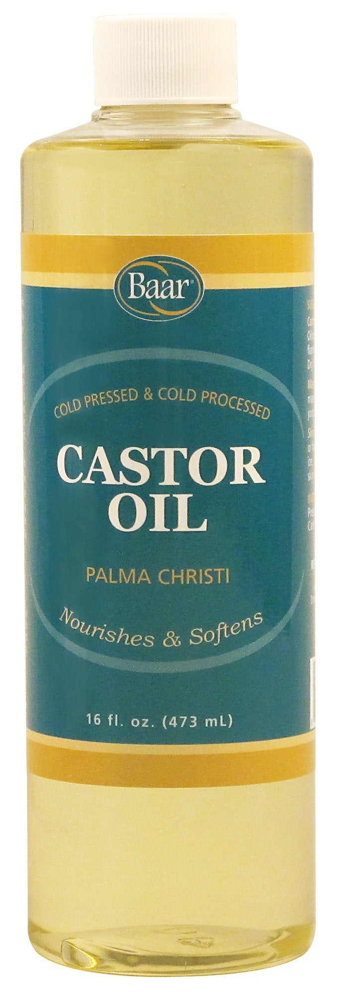 Baar ColdPressed Castor Oil ColdProcessed HexaneFree Palma Christos for Skin Hair Massage  Castor Oil Packs BPAFree Bottle 16 oz