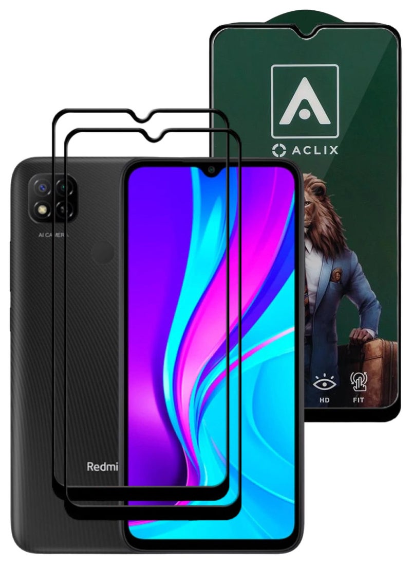 ACLIX 2 Pieces Antistatic ESD Dustproof Premium Quality High Definition Tempered Glass Screen Protector Designed For Xiaomi Redmi 9C - Image 1