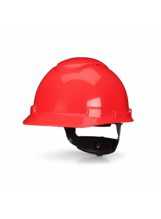 3M SecureFit H-705SFR-UV Safety Helmet – Red, Comfortable Hard Hat with Ratchet Adjustment and UV Sensor - Image 4