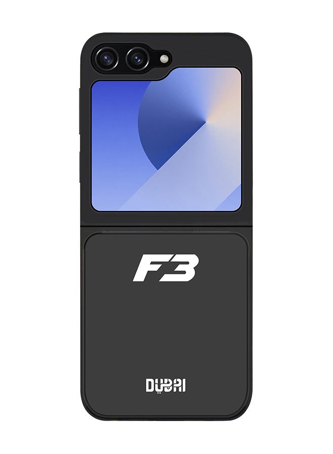 Stylizedd Rugged Black edge case for Samsung Galaxy Z Flip7 FE, Slim fit Soft Case Flexible Rubber Edges Anti Drop TPU Gel Thin Cover -   Faz3 Dubai Grey - Image 1