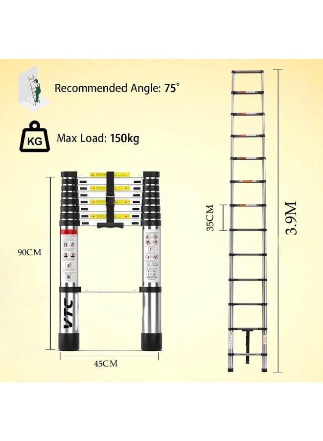 Telescopic extension ladder – original version, heavy-duty material, safe up to a maximum height of 2 meters, plus multi-purpose extension, easy to use and convenient, suitable for home and professional use. - Image 5