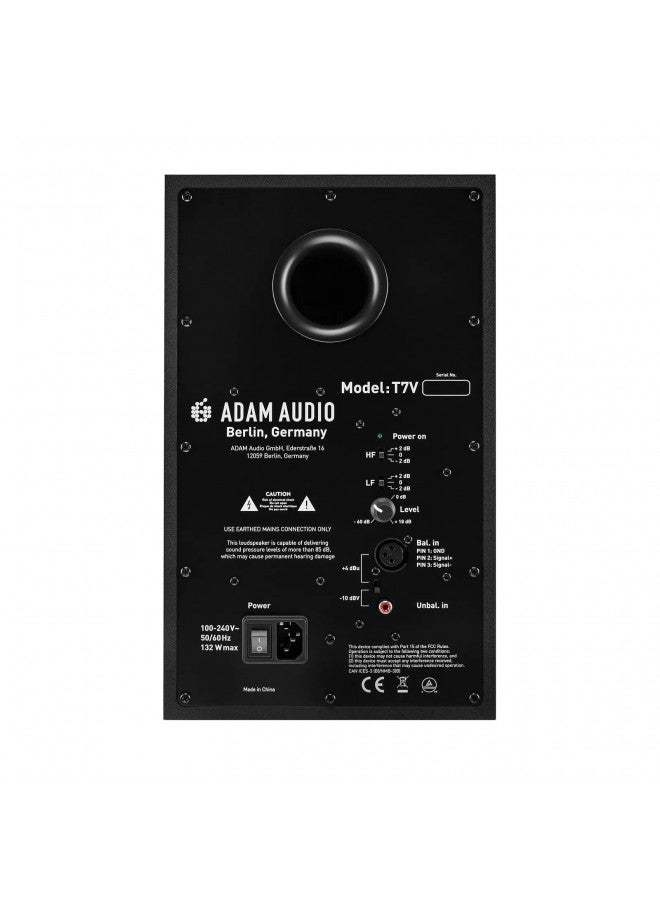 ADAM AUDIO Adam Audio T7V 7-Inch Powered Studio Monitor (Pair) with Knox Gear XLR Cables Bundle (4 Items) - Image 3