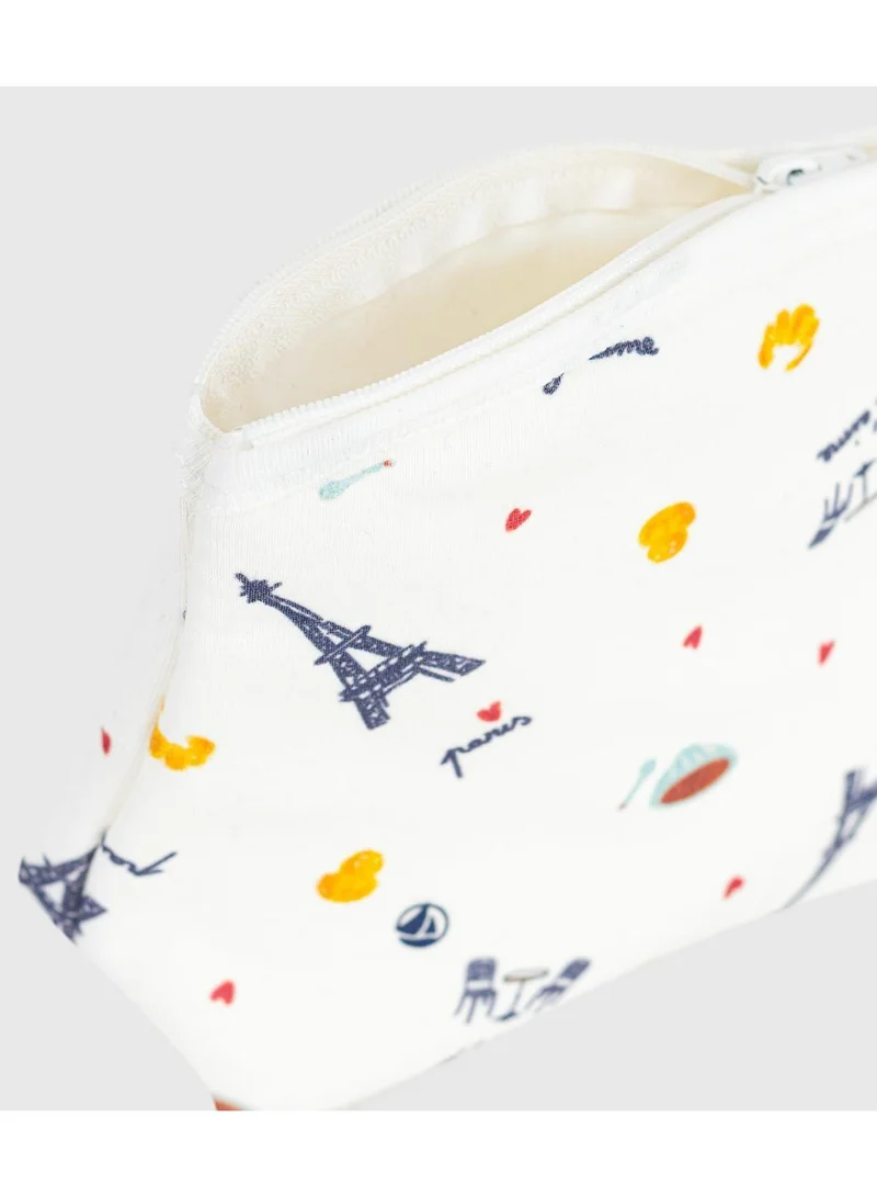 Petit Bateau Babies' Paris-print cotton bag