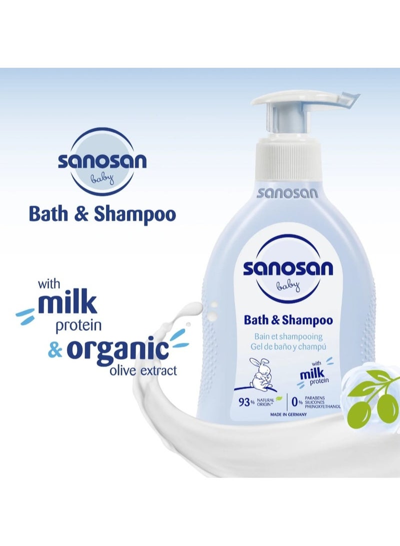 sanosan Two In One Bath Wash And Shampoo For Children From Birth, 500ml - Image 4